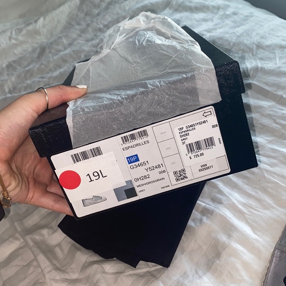 Chanel Mesh/Grosgrain Espadrilles ~grey - Picture 5 of 5